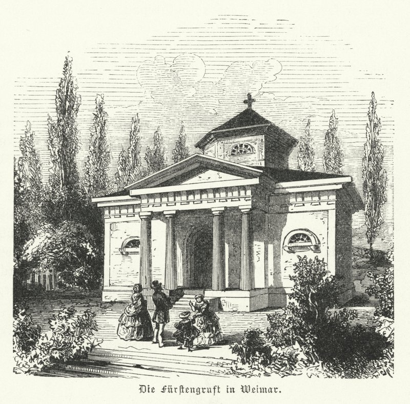 Weimarer Fuerstengruft，Saxe-Wemar-Eisenach公爵的墓葬礼拜堂和德国作家Johann Wolfgang Goethe和Friedrich Schiller的墓地遗址 作者 德国学校