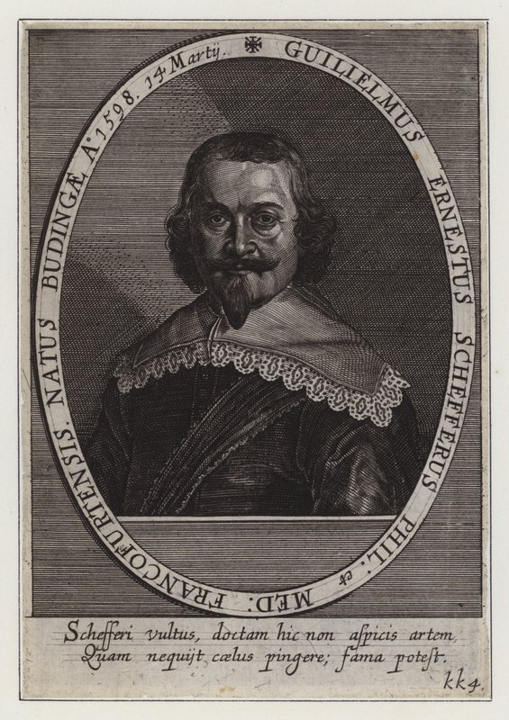 Wilhelm Ernst Scheffer，德国医生（雕刻）。 作者 德国学校