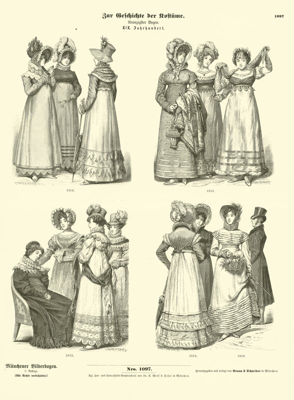 女装，19世纪 作者 德国学校
