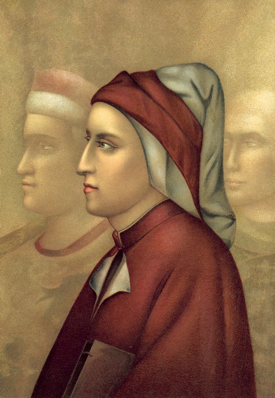 Dante Alighieri（chromolitho） 作者 Giotto di Bondone之后Giotto di Bondone之后