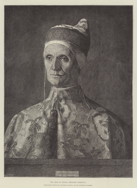 威尼斯总督，莱昂纳多Loredano，在国家美术馆 作者 乔凡尼·贝里尼（Giovanni Bellini）
