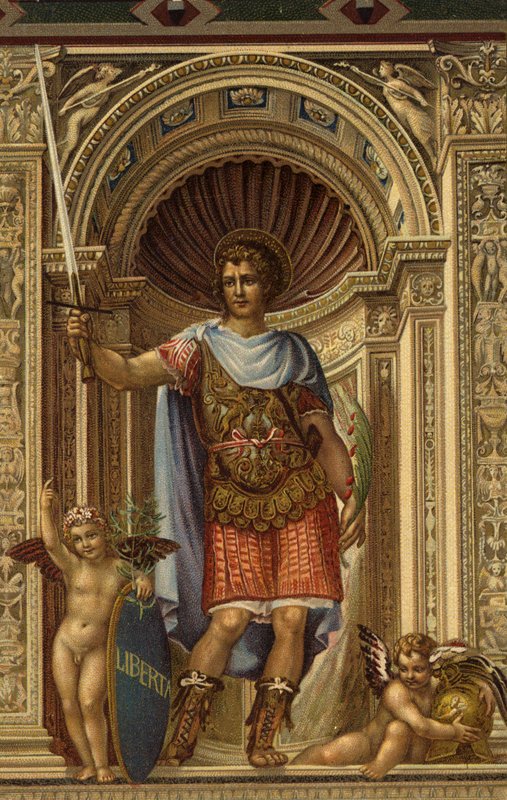 St Victor，绘画由Il Sodoma在Palazzo Comunale，锡耶纳，意大利 作者 乔凡尼·安东尼奥·巴齐