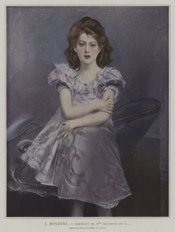 Beatrice de C小姐的肖像...... 作者 乔凡尼·博尔迪尼（Giovanni Boldini）