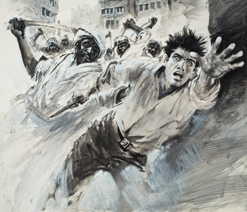 威廉-罗宾逊，《一个美国旅行者》（纸上水粉画） 作者 格雷厄姆·科顿