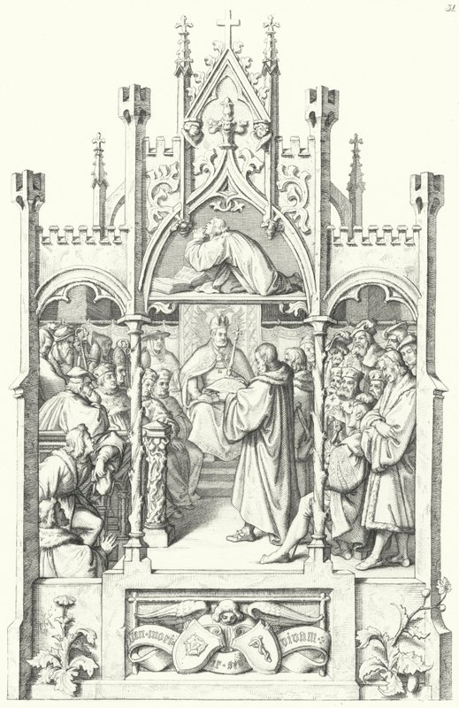马丁·路德 (Martin Luther) 生平的场景（版画） 作者 古斯塔夫·费迪南德·利奥波德·科尼格