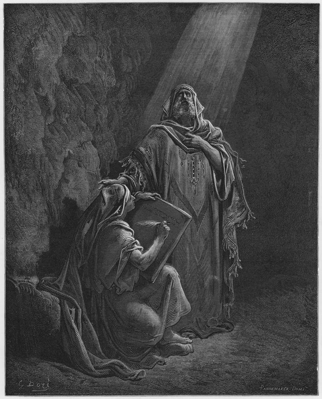 古斯塔夫多尔圣经：巴鲁克写了耶利米的预言 作者 古斯塔夫·多尔（Gustave Dore）