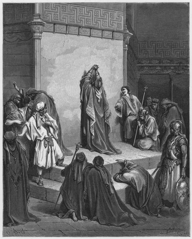 古斯塔夫多尔圣经：大卫为押沙龙的死而哀悼 作者 古斯塔夫·多尔（Gustave Dore）