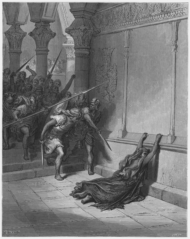 古斯塔夫多尔圣经：阿塔利亚之死 作者 古斯塔夫·多尔（Gustave Dore）