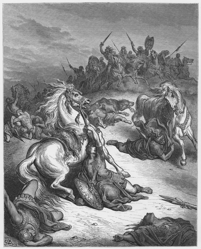 古斯塔夫多尔圣经：扫罗之死 作者 古斯塔夫·多尔（Gustave Dore）
