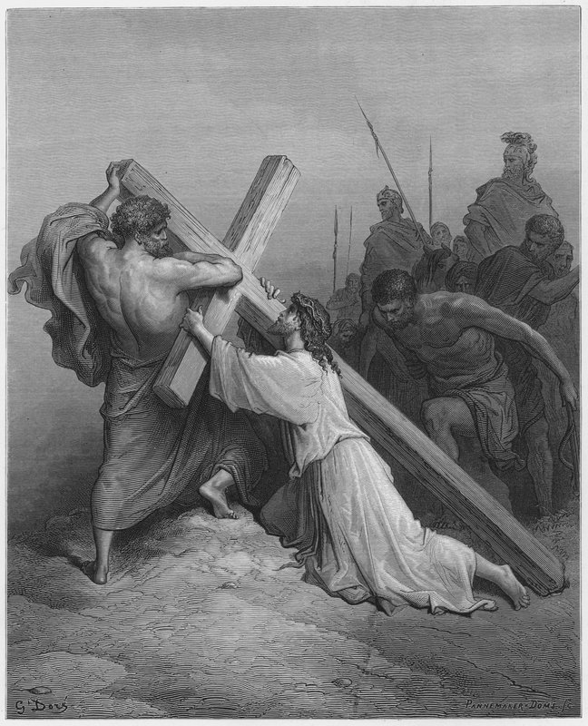 古斯塔夫多尔圣经：耶稣在十字架下面 作者 古斯塔夫·多尔（Gustave Dore）