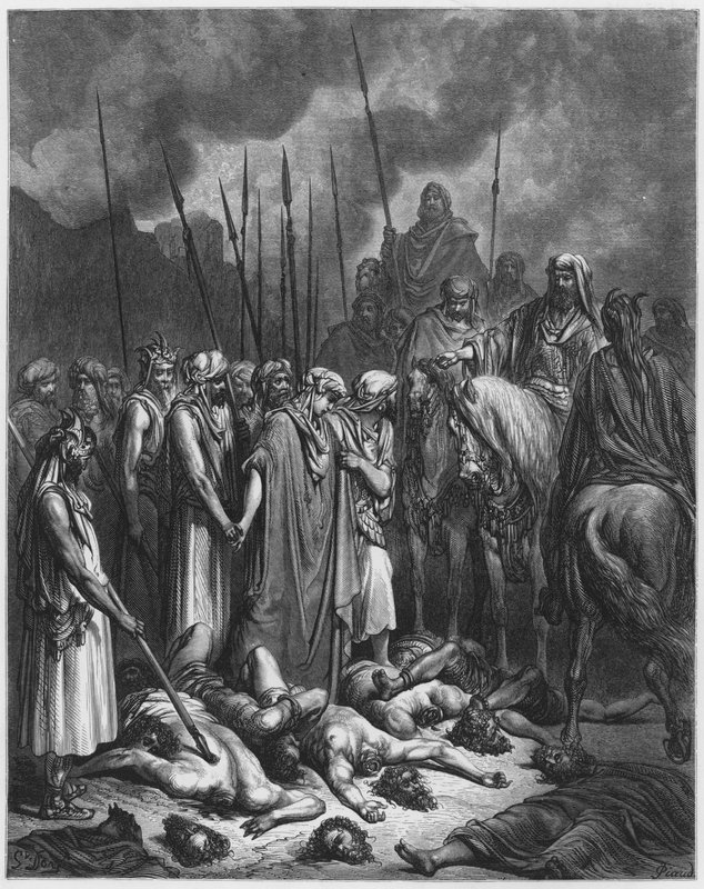 古斯塔夫多尔圣经：约书亚饶恕拉哈卜 作者 古斯塔夫·多尔（Gustave Dore）