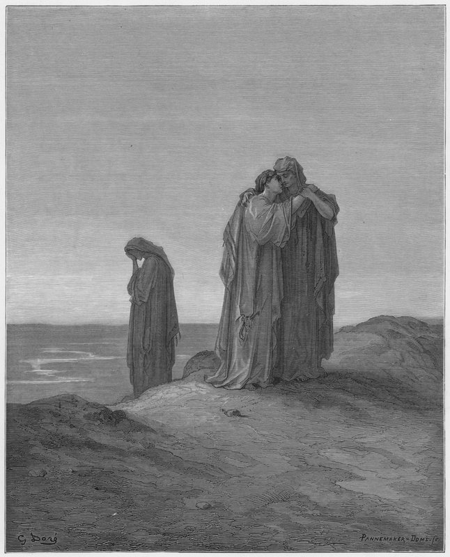古斯塔夫多尔圣经：娜奥米和她的儿媳 作者 古斯塔夫·多尔（Gustave Dore）