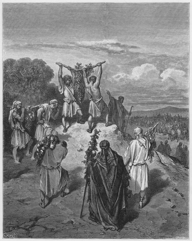 古斯塔夫多尔圣经：从承诺之地回来间谍 作者 古斯塔夫·多尔（Gustave Dore）