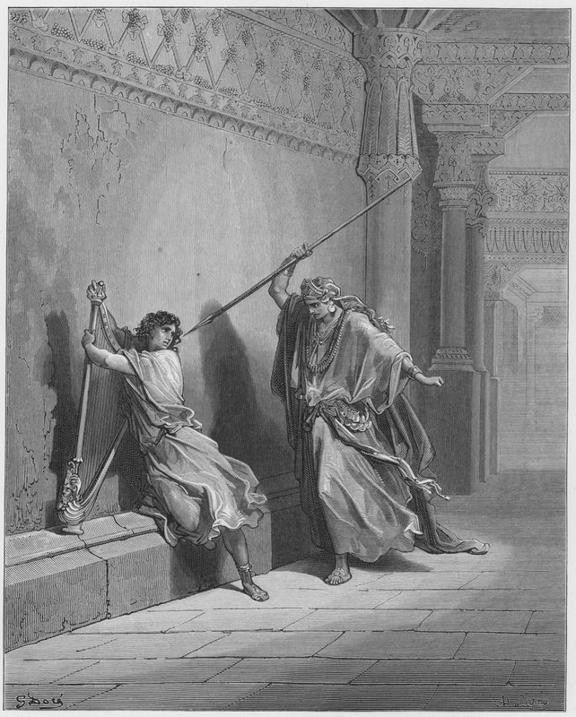 古斯塔夫多尔圣经：扫罗试图大卫的生活 作者 古斯塔夫·多尔（Gustave Dore）