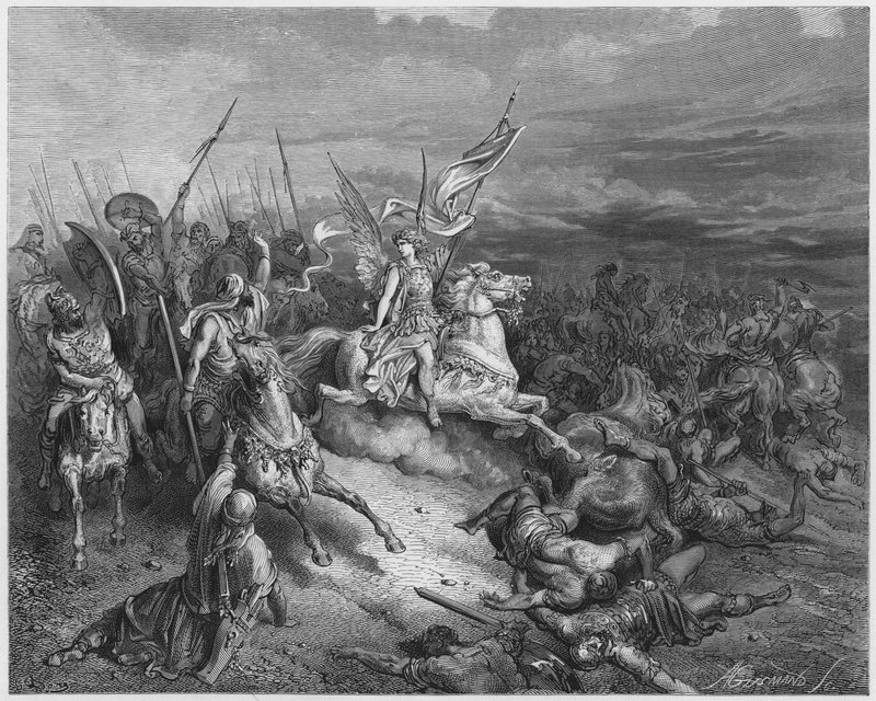古斯塔夫多尔圣经：天使派遣以色列人 作者 古斯塔夫·多尔（Gustave Dore）