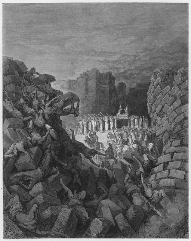 古斯塔夫多尔圣经：耶利哥的城墙倒塌了 作者 古斯塔夫·多尔（Gustave Dore）