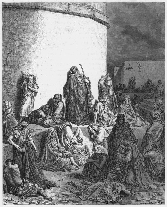 古斯塔夫多尔圣经：哀悼耶路撒冷废墟的人们 作者 古斯塔夫·多尔（Gustave Dore）