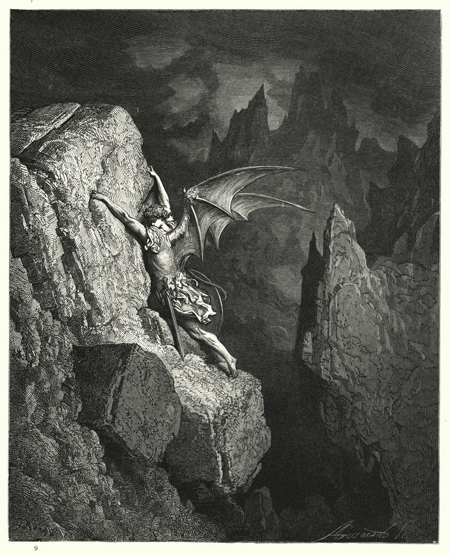 Gustave Dore为Miltons Paradise Lost，Book II，949,950行所插图 作者 古斯塔夫·多尔（Gustave Dore）