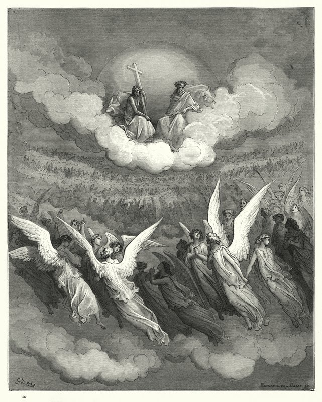 Gustave Dore为Miltons Paradise Lost，Book III，347-349绘制的插图 作者 古斯塔夫·多尔（Gustave Dore）