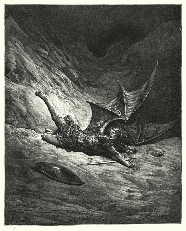 Gustave Dore为Miltons Paradise Lost，Book VI，327,328线插图 作者 古斯塔夫·多尔（Gustave Dore）