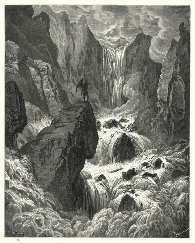 Gustave Dore为Miltons Paradise Lost，Book IX，第74,75行所插图 作者 古斯塔夫·多尔（Gustave Dore）