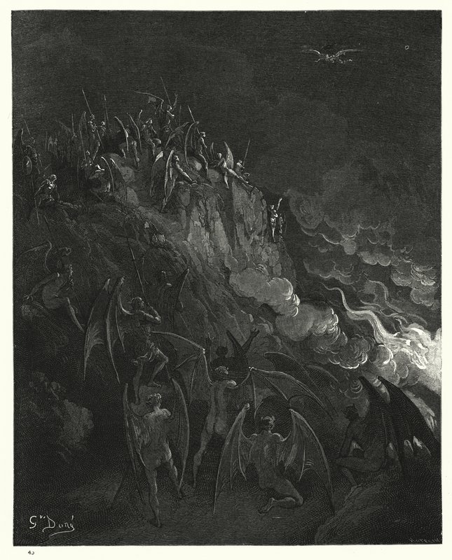 Gustave Dore为Miltons Paradise Lost，Book X，第439-441行插图 作者 古斯塔夫·多尔（Gustave Dore）