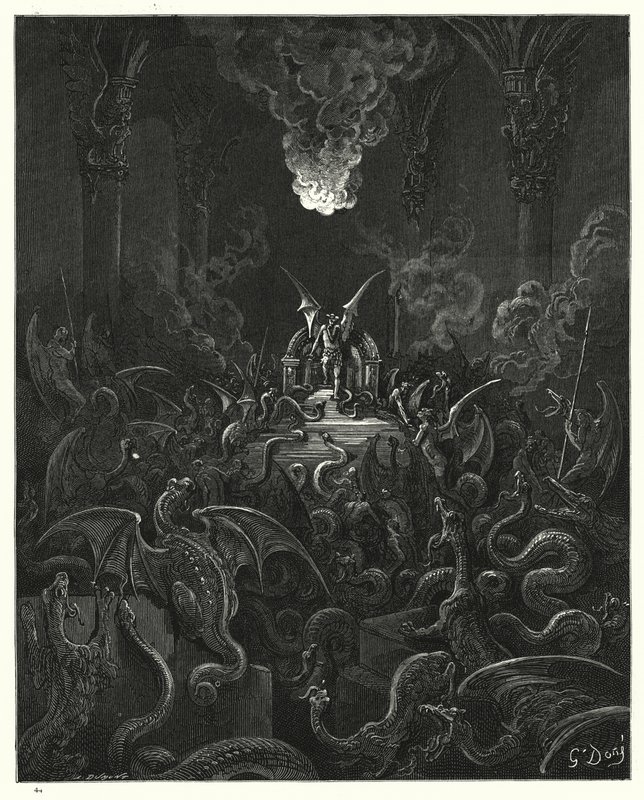 Gustave Dore为Miltons Paradise Lost，Book X，第521-523行插图 作者 古斯塔夫·多尔（Gustave Dore）