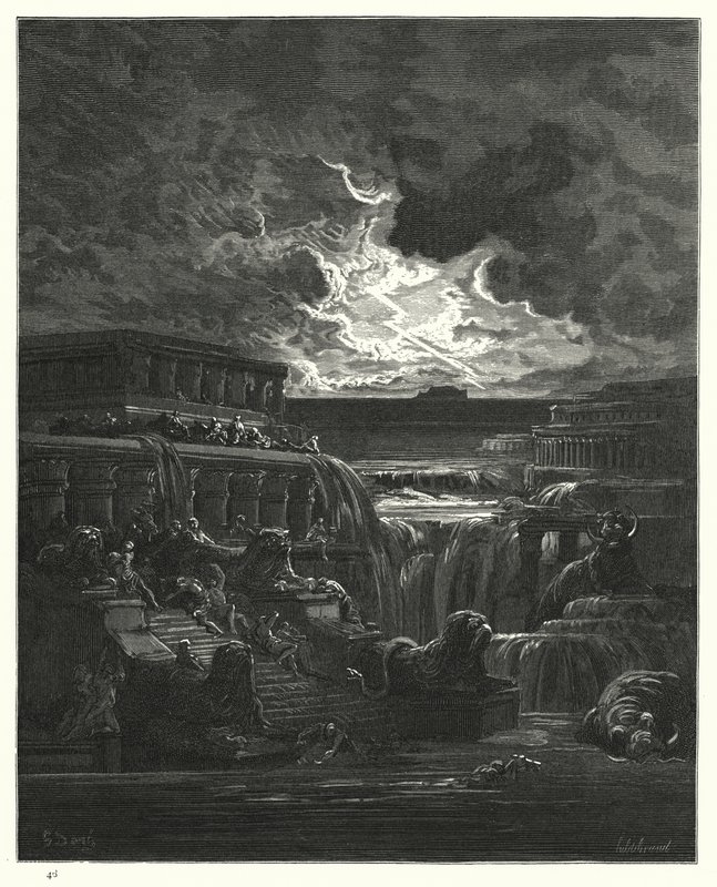 Gustave Dore为Miltons Paradise Lost，Book XI，747-749行的插图 作者 古斯塔夫·多尔（Gustave Dore）