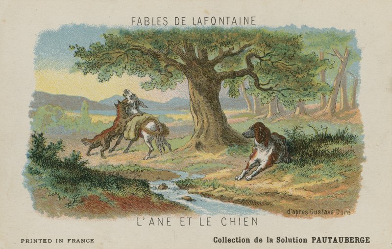 驴和狗（chromolitho） 作者 古斯塔夫·多尔（Gustave Dore）