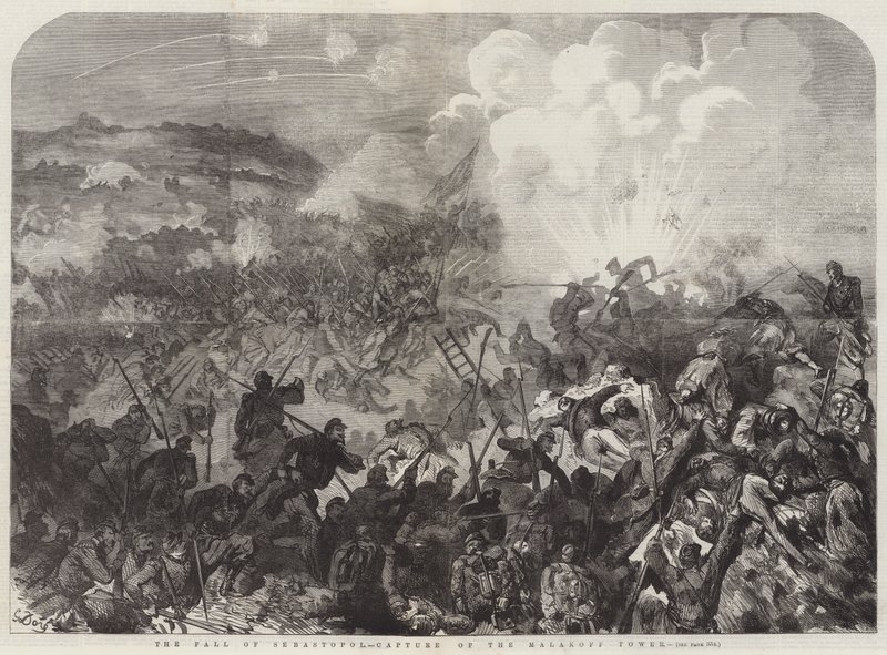 塞瓦斯托波尔的陨落，捕获马拉科夫塔 作者 古斯塔夫·多尔（Gustave Dore）
