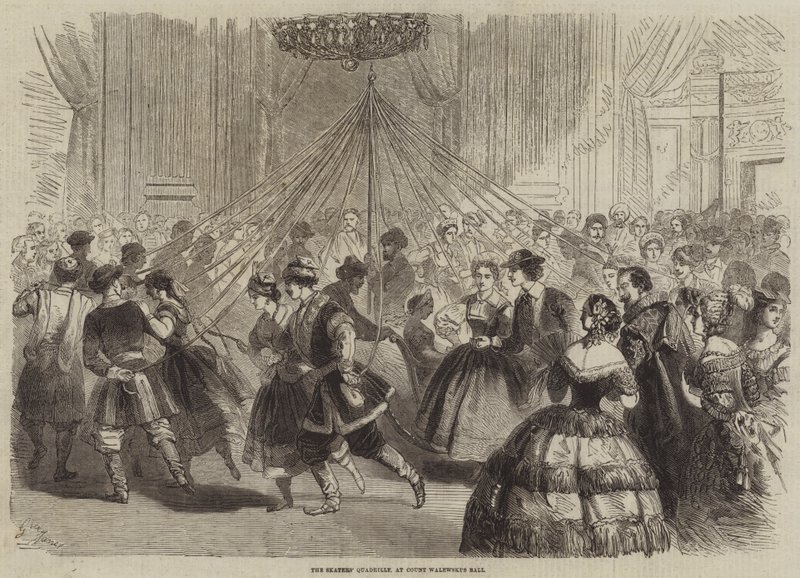 The Skaters Quadrille，在Count Walewskis Ball 作者 古斯塔夫·珍妮特（Gustave Janet）