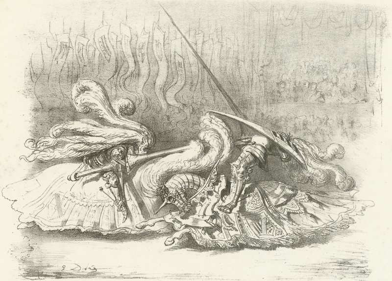 锦标赛 - 美女奖AD1450（凹版印刷） 作者 古斯塔夫·多尔（Gustave Dore）
