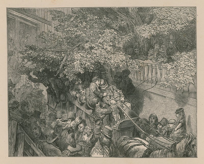 一个拥挤的马车教练 作者 古斯塔夫·多尔（Gustave Dore）