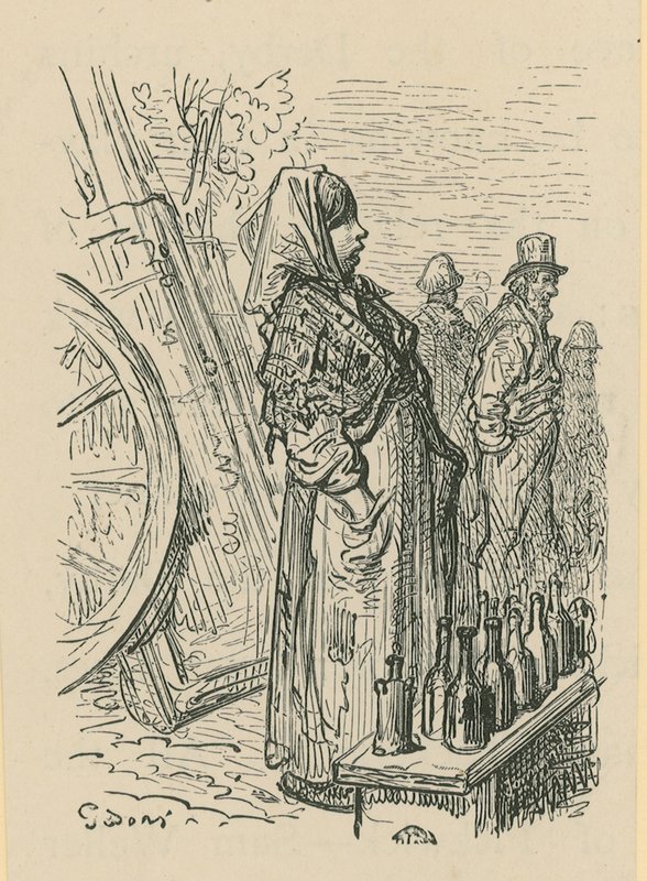 卖玻璃瓶的妇女 作者 古斯塔夫·多尔（Gustave Dore）