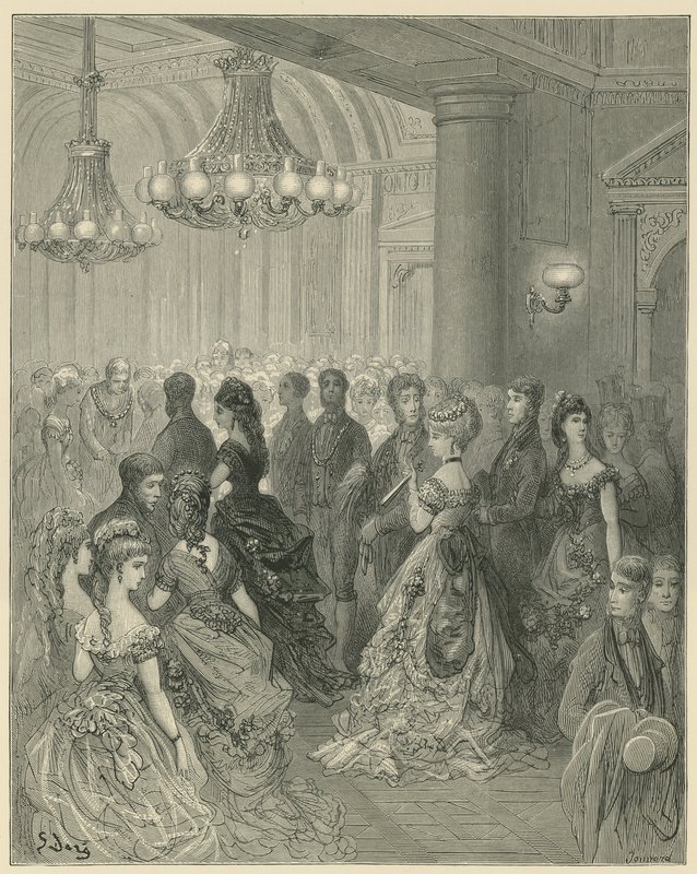 伦敦Mansion House的晚间娱乐活动 作者 古斯塔夫·多尔（Gustave Dore）