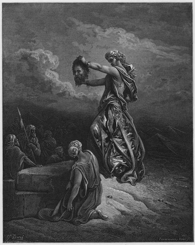 古斯塔夫多尔圣经：朱迪思显示了Holofernes的头 作者 古斯塔夫·多尔（Gustave Dore）