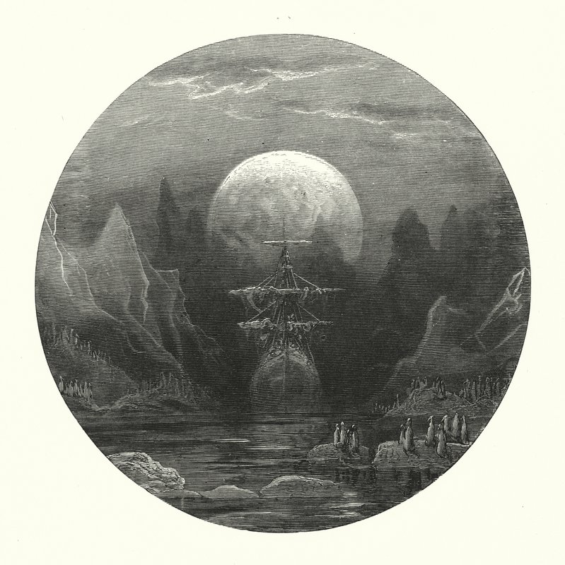 古斯塔夫-多尔为柯勒律治的《古海员礼赞》绘制的插图（版画） 作者 古斯塔夫·多尔（Gustave Dore）