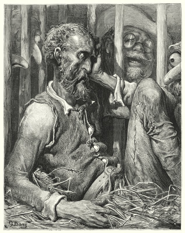 Gustave Dores Don Quixote: "Don Quixote was not so much amazed at his enchantment as at the manner of it" (engraving) 作者 古斯塔夫·多尔（Gustave Dore）