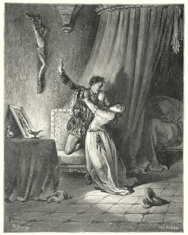 Gustave Dores Don Quixote: "I am yours this moment, beautiful Dorothea: see, I give you here my hand to be yours" (engraving) 作者 古斯塔夫·多尔（Gustave Dore）