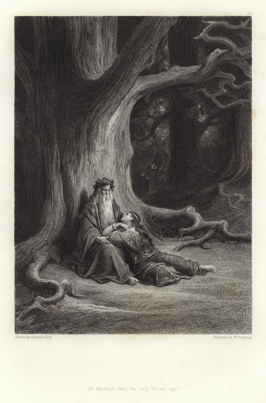 由Alfred Tennyson为Vivien的例证 作者 古斯塔夫·多尔（Gustave Dore）