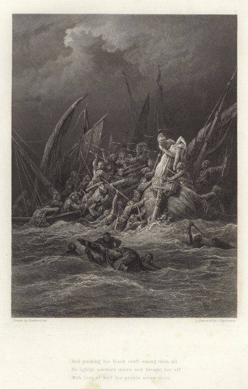 由Alfred Tennyson为Vivien的例证 作者 古斯塔夫·多尔（Gustave Dore）