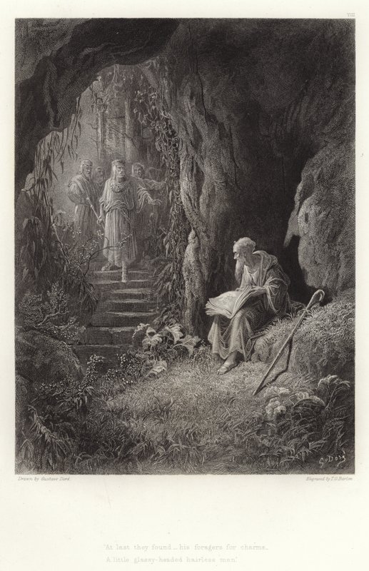 由Alfred Tennyson为Vivien的例证 作者 古斯塔夫·多尔（Gustave Dore）