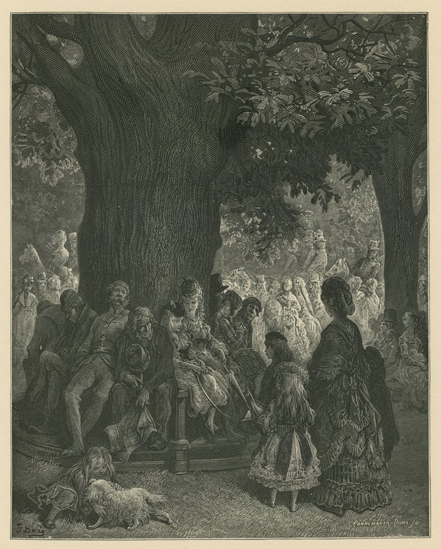 肯辛顿花园，伦敦 作者 古斯塔夫·多尔（Gustave Dore）