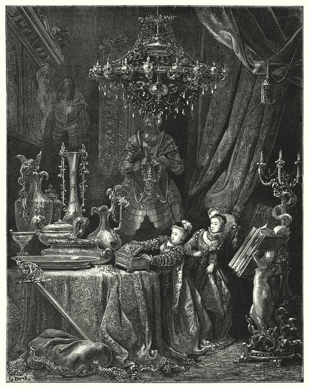 La Barbe-Bleue; Blue Beard（雕刻）。 作者 古斯塔夫·多尔（Gustave Dore）