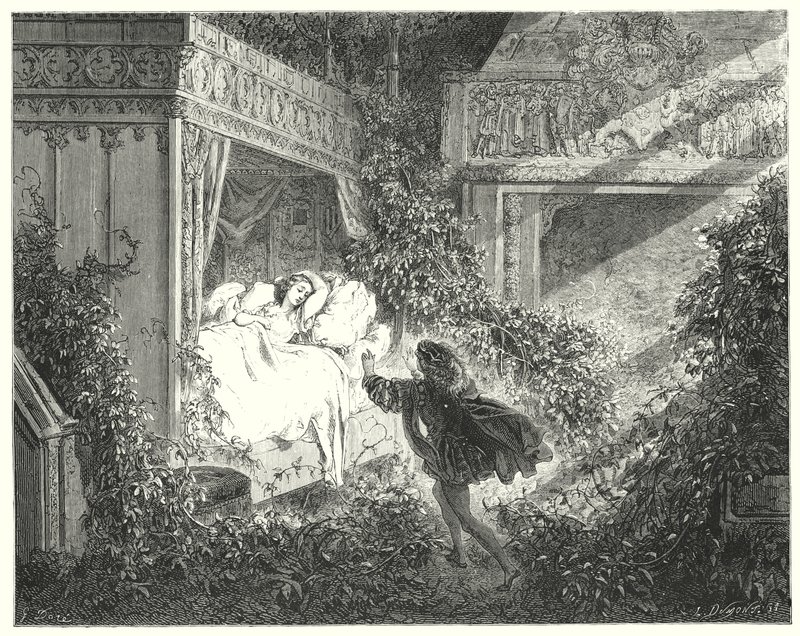 La Belle Au Bois Dormant; Sleeping Beauty (engraving) 作者 古斯塔夫·多尔（Gustave Dore）
