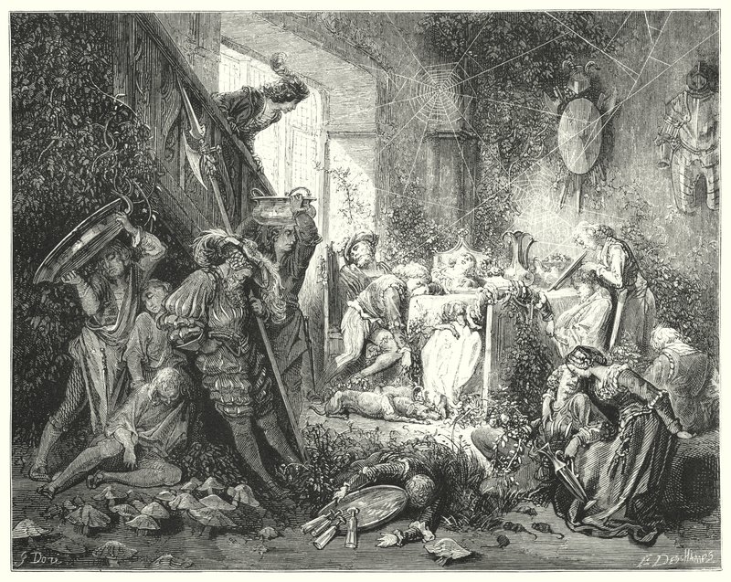 休眠中的美女》；《睡美人》（版画 作者 古斯塔夫·多尔（Gustave Dore）