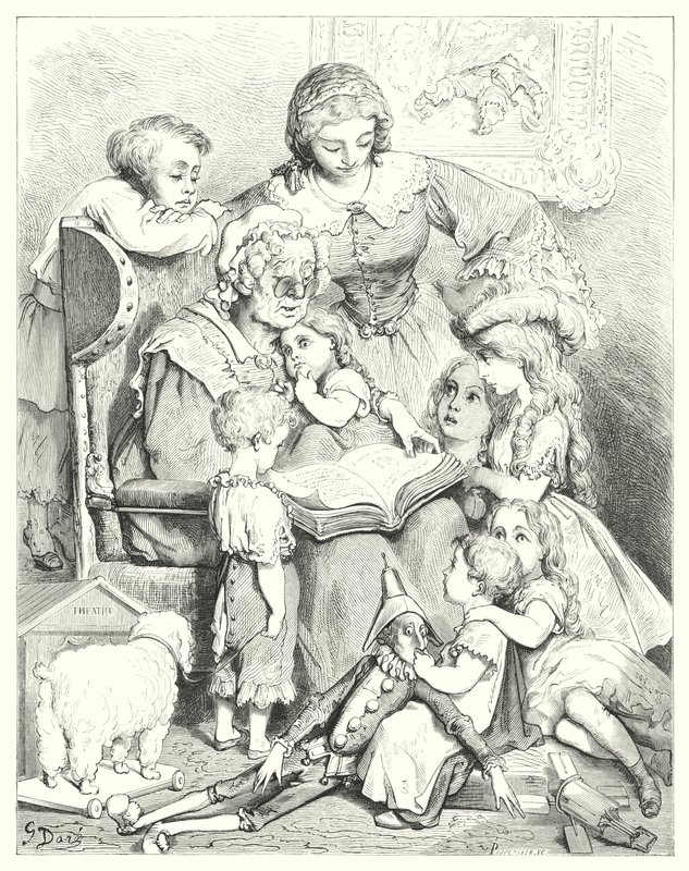 家庭故事会（雕刻 作者 古斯塔夫·多尔（Gustave Dore）