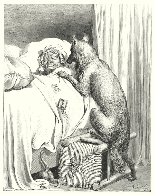 Le Petit Chaperon Rouge; Little Red Riding Hood (雕刻) 作者 古斯塔夫·多尔（Gustave Dore）