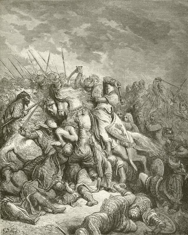 理查德在阿尔苏尔战役 作者 古斯塔夫·多尔（Gustave Dore）