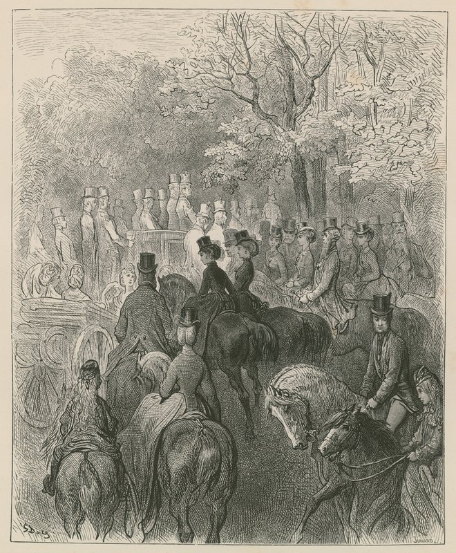 腐烂的行，海德公园，伦敦 作者 古斯塔夫·多尔（Gustave Dore）